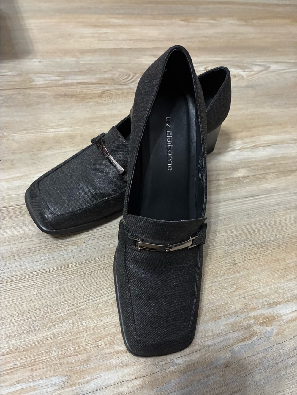 Gray loafers ladies shoes
